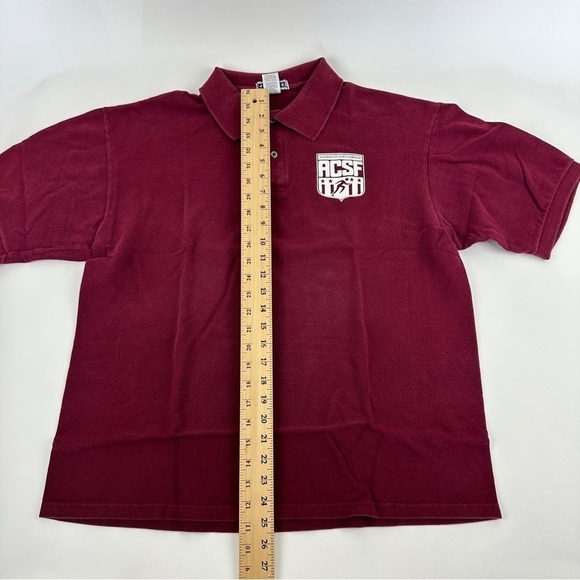 Jerzees Polo Mens Large Red Burgundy Alexander City Sports Foundation - Picture 5 of 9